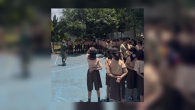 Update Skill Baris-berbaris, Pramuka Penggalang SD Ignatius Slamet Riyadi Gatsu Bandung Dilatih Perwira Kowad
