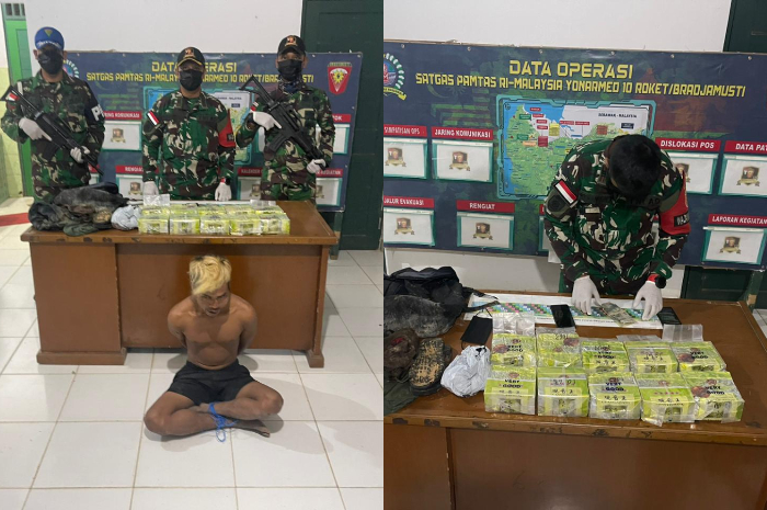 Danrem 121/Abw Apresiasi Satgas Yonarmed 10/Bradjamusti Gagalkan Penyelundupan Sabu 10 Kg di Kabupaten Sintang