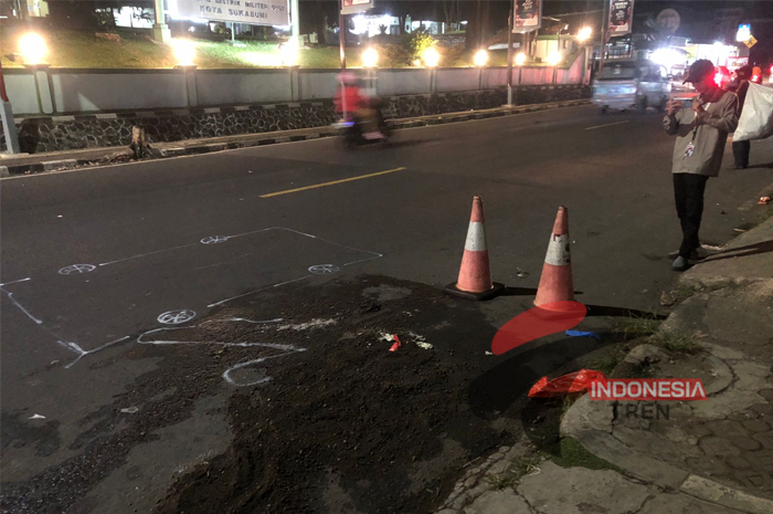 Ditabrak 3 Kendaraan, Pedagang Gorengan Tewas Saat Menyeberang Jalan di Sukaraja Sukabumi