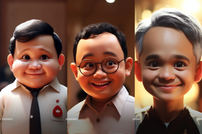 Kreatif! Begini Penampakan Jika Para Capres dan Cawapres 2024 Jika Diedit Menggunakan AI, Gemoy Banget