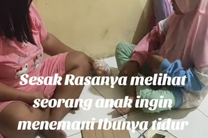 Bikin Nyesek! Viral Momen Haru Anak Ingin Tidur di Balik Jeruji Besi Bersama Ibunya