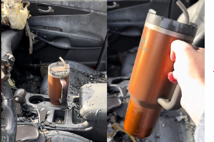 Viral! Perlihatkan Botol Air Minum Tetap Utuh dari Kebakaran, Perempuan asal AS Ini Dapat Mobil Baru