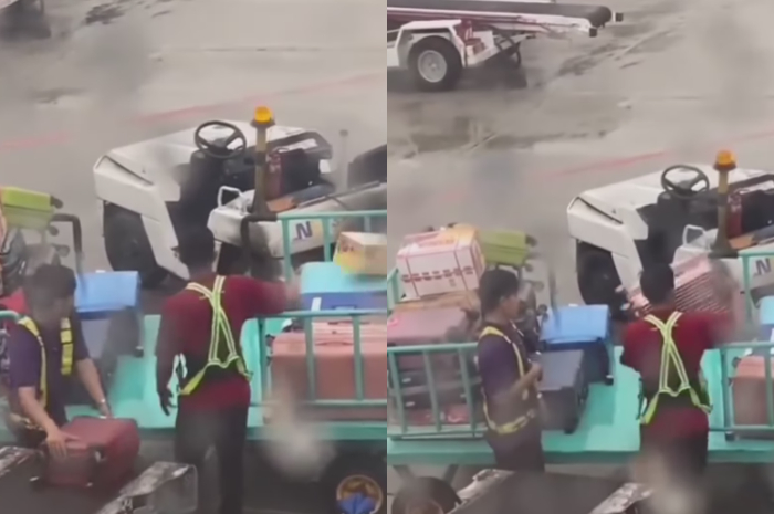 Viral! Seorang Oknum Petugas Bandara, Tertangkap Kamera Melempar dan Membanting Barang Milik Penumpang