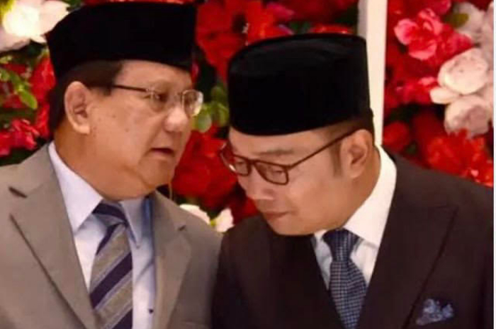 Capres Prabowo Subianto Sebut Hampir Gaet Ridwan Kamil Jadi Pendamping Cawapres di Pilpres 2024