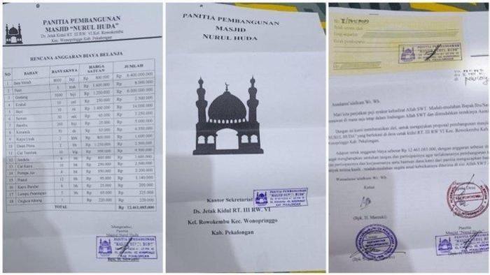 Geger! Proposal Anggaran Pembangunan Masjid di Pekalongan Senilai 12 Miliar, Satu Batu Bata Dihargai 800 Ribu