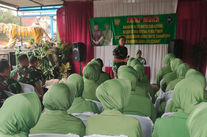 Kunjungan ke Koramil Cisaat, Dandim 0607 Kota Sukabumi Ingatkan Prajurit jaga Netralitas