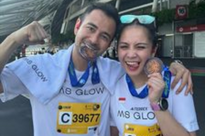 Hampir Muntah! Nagita Slavina Berhasil Capai Garis Finis Lari Maraton Sejauh 10 Km