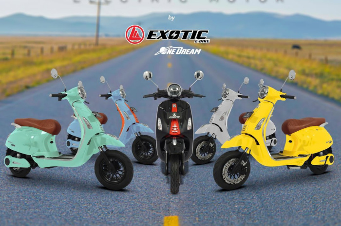 Motor Listrik Mirip Vespa Harga Cuma Rp10 Jutaan Saja! Exotic Sprinter Pro Max Bawa 3 Mode Berkendara