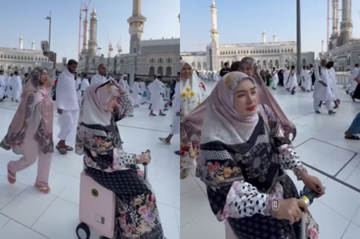 Crazy Rich Aceh, Shella Saukia Naik Koper Listrik saat di Mekkah, Warganet: Malu Sama yang Bertongkat!