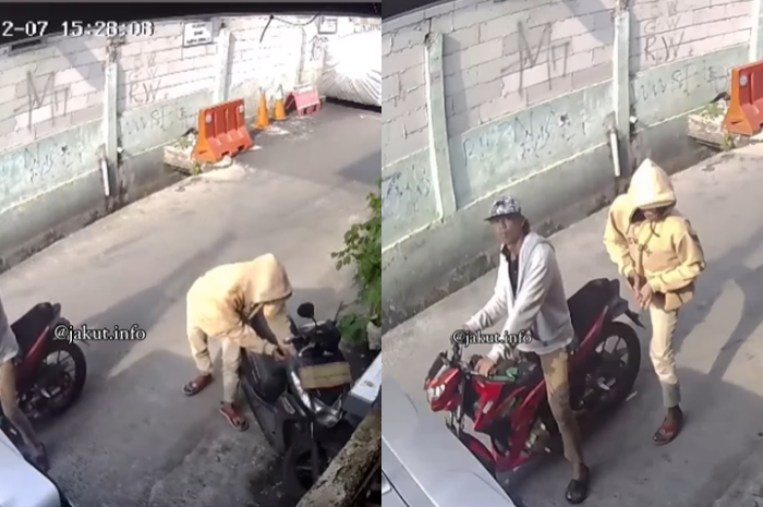 Kurang dari 5 Detik, Motor yang Terparkir di Pinggir Jalan Hilang Digondol Maling, Netizen: World Record Ini