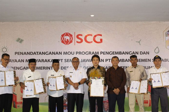 Semen SCG Tandatangani Kesepakatan Program Pemberdayaan Masyarakat Lima Desa di Sukabumi