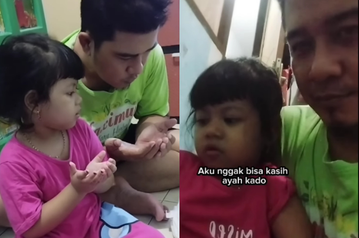 Belum Punya Uang Beli Kado, Momen Haru Anak Rayakan Ulang Tahun Ayahnya: Hadiahnya Sayang Aja..