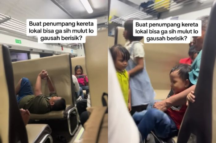 Viral! Penumpang Kereta Api Lokal Terganggu dengan Suara Gaduh di Dalam Gerbong