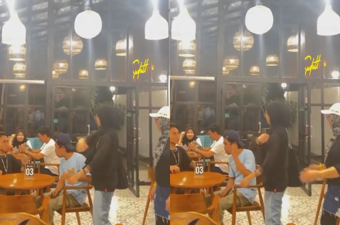 Pria Nongkrong di Cafe Kena Tampar Perempuan Gegara Senggol Tas, Ini Klarifikasinya