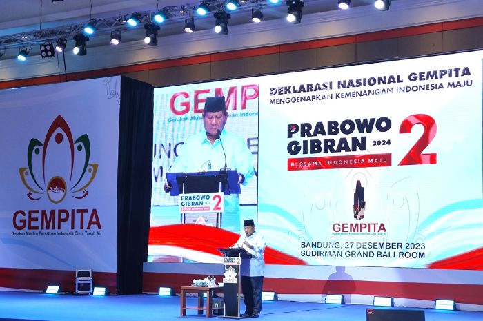 Di Hadapan Relawan Gempita, Prabowo Subianto Beberkan Alasan Pilih Gibran Rakabuming Jadi Cawapres