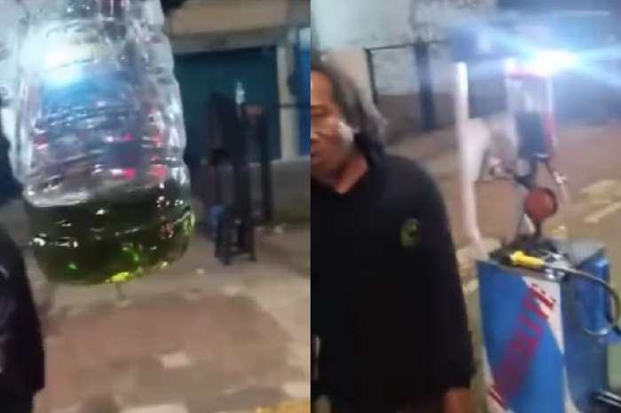 Sopir Ojol di Tebet Jaksel Naik Pitam, Penjual Cuma Kasih Bensin Eceran Sedikit, Netizen: Mau Rampas Uang