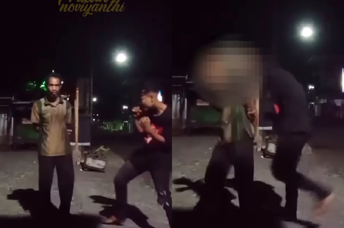 Viral! Seorang Laki-Laki Memukul Pria ODGJ di Ende NTT Hingga Terjatuh, Netizen: Mending Duel Sama Gua!