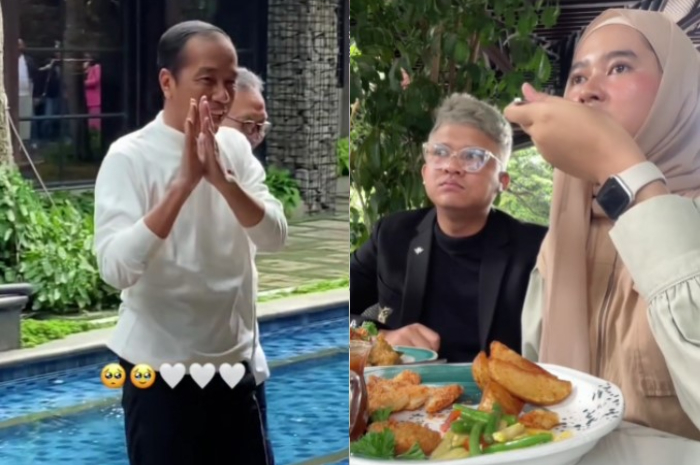 Viral, Momen Sejoli sedang Makan Bersama Tiba-Tiba Melihat Presiden Jokowi di Restaurant: Humble Banget!