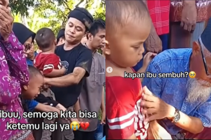 Menyayat Hati, Momen Anak Laki-Laki Bingung Saat Sang Ibu Akan Dimakamkan: Kenapa Dikubur?