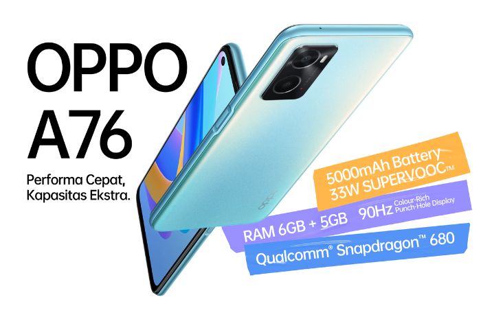 Intip Spesifikasi Hp OPPO A76, Gunakan Chipset Snapdragon 680, Jaminan Ramah Kantong!