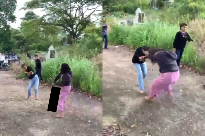 Viral! Remaja Perempuan di Palembang Duel Hingga jadi Tontonan Banyak Orang, Netizen: Sudah Biasa