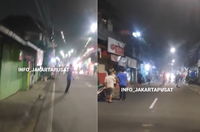 Heboh, Aksi Tawuran Antar Pemuda Dibubarkan Warga di Cempaka Putih, Jakarta Pusat: Woi Udah Woi!