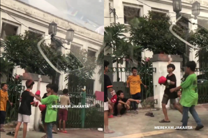 Dua Bocah Laki-Laki di Tanjung Priok Jakut Main Tinju Secara Suportif, Netizen: Kecil-Kecil Tahu Aturan