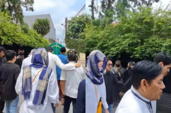 Luna Maya Ikut Sholat Jenazah dan Turut Antarkan Mendiang Ibu Maxime Bouttier untuk Dimakamkan