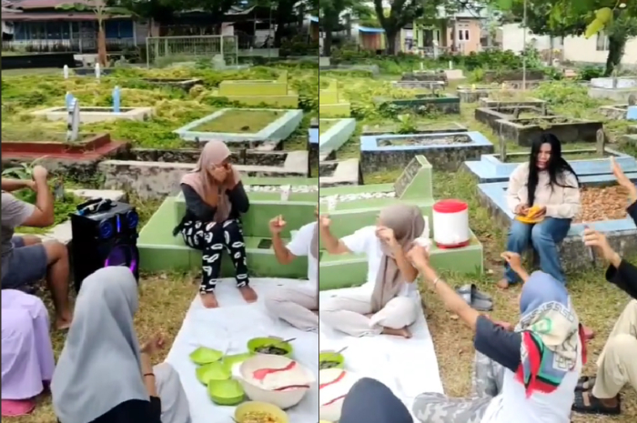 Netizen Geleng-Geleng, Sekelompok Orang Asyik Piknik di Kuburan Maluku Utara: Kayak Gak Ada Tempat Lain