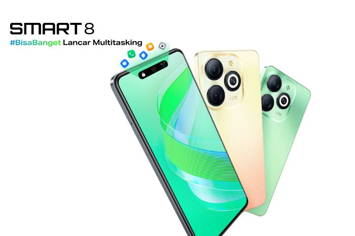 Lancar Multitasking, Ini Hp Infinix Smart 8 dengan mengusung Kamera AI cam dan Chipset Unisoc T606