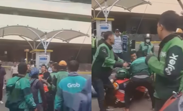 Viral! Petugas Sekuriti LRT Jabodetabek, Dikeroyok Pengemudi Ojol Akibat Salah Paham, Netizen: Makin Arogan!