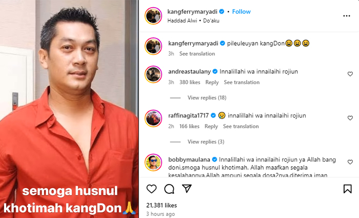 Serangan Jantung, Aktor Donny Kesuma Tutup Usia