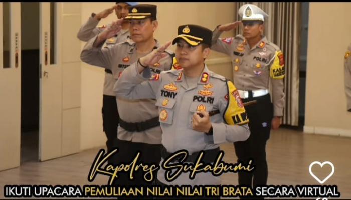 Ikut Upacara Pemuliaan Nilai-Nilai Tribrata, Kapolres Sukabumi: “Simbol Menyucikan dan Pembersihan Diri"