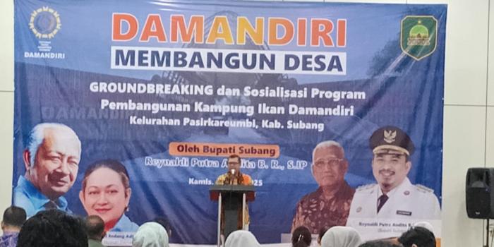 Kerjasama dengan Pandawa Farm &amp; Fisheries, Yayasan Damandiri Laksanakan Program Kampung Ikan di Subang