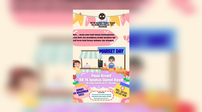 Ajarkan Interaksi, KB/TK Ignatius Slamet Riyadi Gatsu Bandung Gelar "Market Day" bagi Anak TK A dan TK B