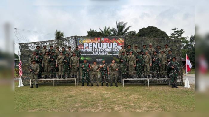 Sukses Amankan Batas Negara RI-Malaysia, Satgas Pamtas Yonarmed 13/Nanggala/1/1 Kostrad dan Batalion 11 RAMD TDM Resmi Tutup Patkor Siri 1 Tahun 2026 di Pos Gabma Lubuk Antu Sarawak